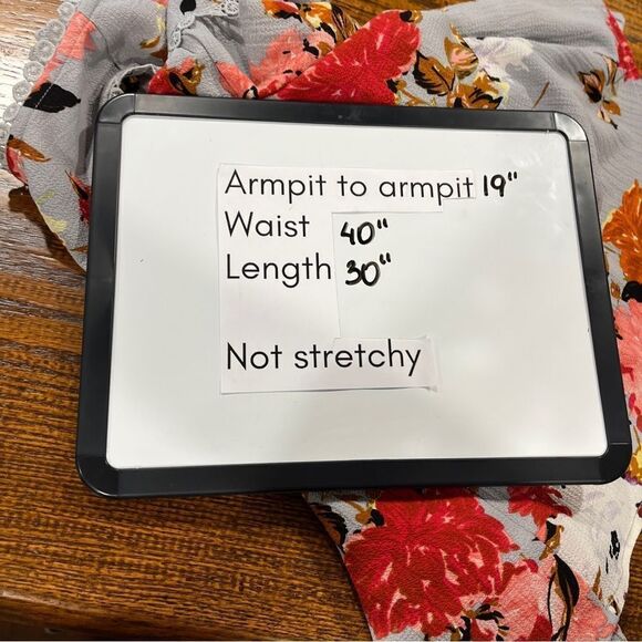 Jodifl scoop neck sleeveless floral a-line tunic / mini dress size medium - Picture 8 of 13